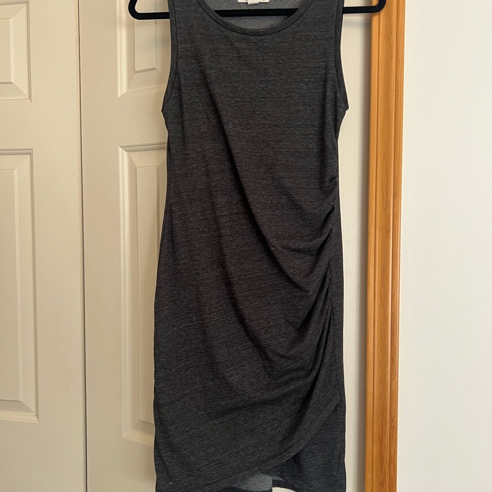 Treasure & Bond Dark Gray Asymmetrical Dress